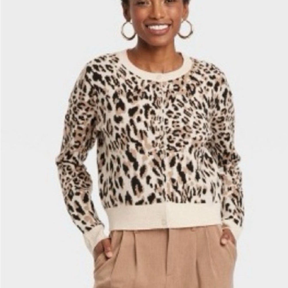 A New Day Leopard Print Women's Sweater